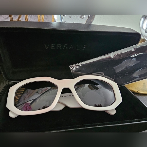 Versace Ivory Sunglasses with Grey Lenses - Picture 2 of 7